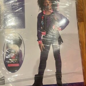 Girls punk zombie - Girls Purple Skeleton Costume